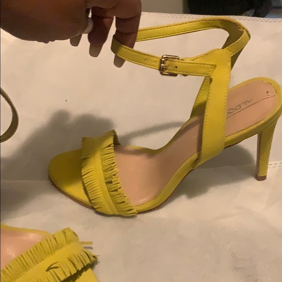 aldo neon green heels